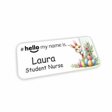 Hello My Name Is Badge Easter
