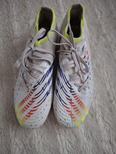 adidas Predator Edge.3 FG Football Boots In Cloud White,Red, Blue Size 6.5