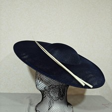 navy white feather stick large