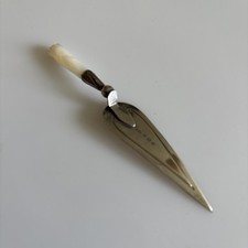 Antique Silver & MoP CRISFORD & NORRIS Trowel Shaped Bookmark 1901*Birmingham 