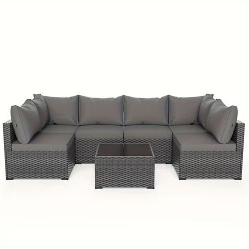Gray patio furniture set - gray,