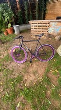 Single Speed Fixed Gear Road City Bike. Purple