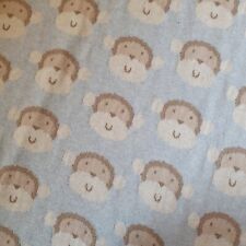Next Monkey Pram Blanket Blankie Comforter Soother Blue IMPERFECT 