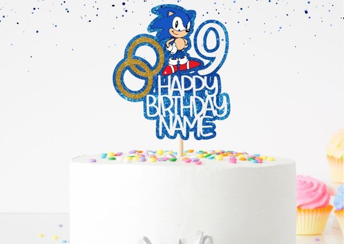 Sonic themed cake - 3d,