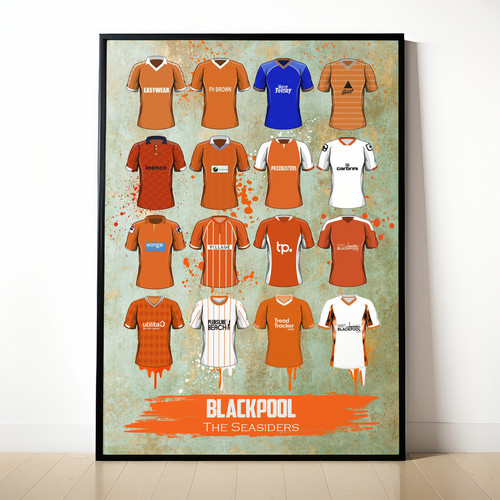 Blackpool painted shirt - blackpool,