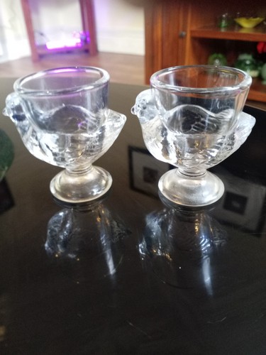 Luminarc pair egg cups - luminarc, clear