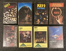 Kiss Audio Cassette Tape Bundle X 8 - Animalize, Alive, Ace Frehley  & More