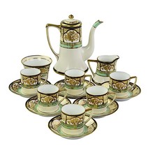 Noritake Coffee Set, Green