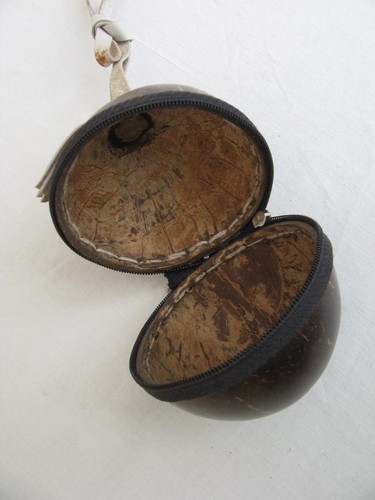 Polished coconut handbag zip - handbag,