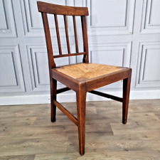 Antique Vintage Oak Dining Chair - Rush Seat – Arts & Crafts Style Solid Wood