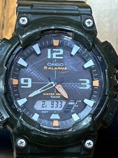 Exquisite Casio AQ-S810 5 Alarms Ana-Digi WR100M Quartz Gents Watch - Working