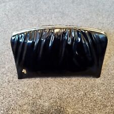 'Japelle' By Jane Shilton Vintage Designer Black Patent Evening Clutch Bag