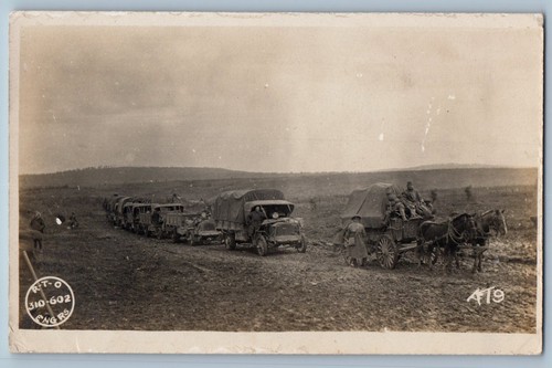 Rppc photo postcard wwi 310th - photo,