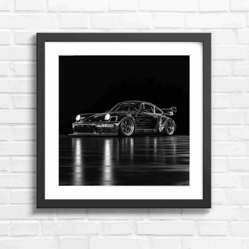 Custom black sports car with - custom,