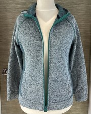 WEIRD FISH sz 12 Hoodie Sweat Top TEAL Ladies WEIRD FISH Zip Up Jacket Pockets