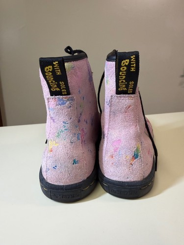 Martens pink suede - dr., paint