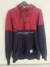 Men’s Official Arsenal FC Football Club Hoodie Navy Red Size Small