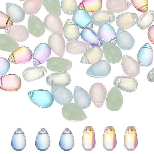 Teardrop czech glass beads 50 - glass,