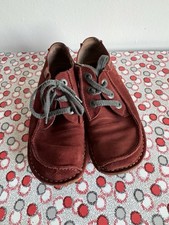 Clarks Women’s Shoes Funny Dream dark Red Suede 6/39