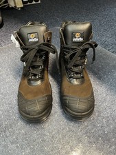 Jallatte Jalhusky Brown Leather Lace Up Safety Boots Brown