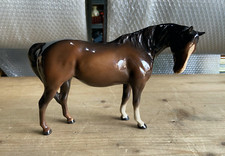 Large Beswick Horse Brown/Black Marked Under Belly
