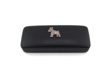 Miniature Schnauzer Black PU Glasses Case Schnauzer Dog Gift Spectacles Case