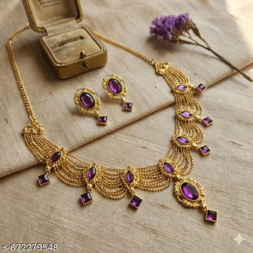 Indian gold plated purple - gold,