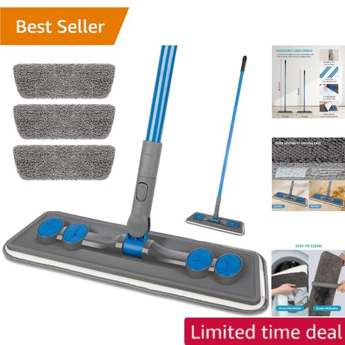 Flat mop with chenille pads - flat,