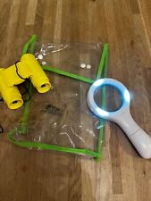 Childs Binoculars and Magnifier with Led Lights Explore Set - Gift Case