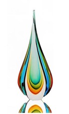 Stunning 445mm~ Murano Sommerso Technique Art Glass Submerged Freeform Sculpture