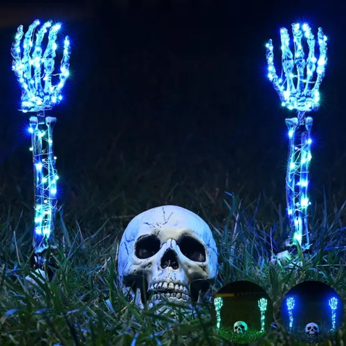Halloween lighted skeleton set - halloween,