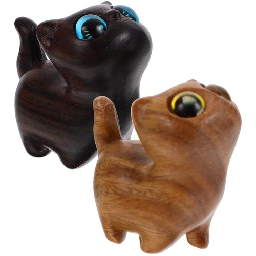 2pcs wooden cat - 2pcs,