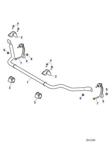 Jaguar anti roll bar bracket - roll,