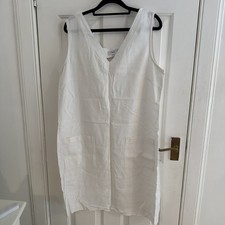 Next White Linen Dress Size 14