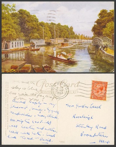 Quinton 1933 old postcard - quinton,