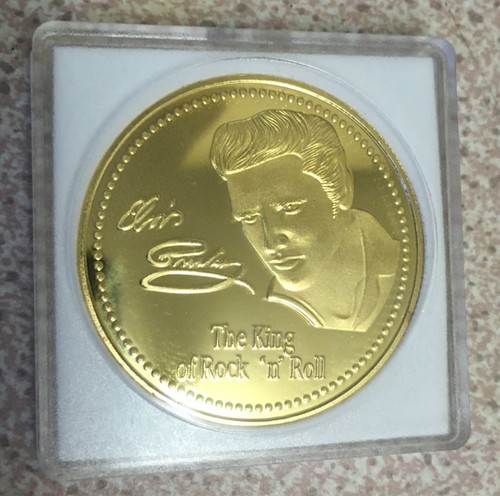 Elvis presley gold coin - presley,