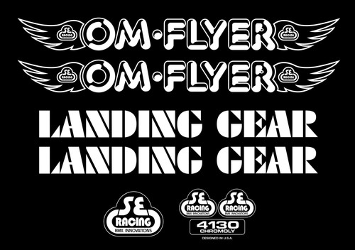 Racing flyer decal set - racing, "om