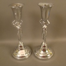 Pair Of Chrome Deco Nude