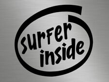 Surfer Inside Car Surf Day Van Camper VW Volkswagen Window Vinyl Stickers Decals