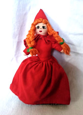 Vintage 1970's 3 In 1 Topsy Turvy 8” fabric Doll Reverse Little Red Riding Hood