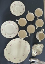 Vintage Clarice Cliff Yellow Floral Tea Set – “Rosalie” Pattern (c.1940s–1950s)