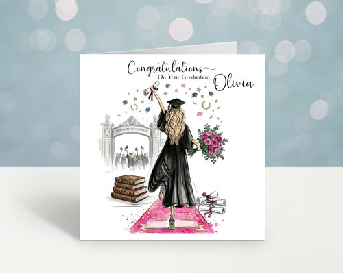 Personalised graduation card - personalised,