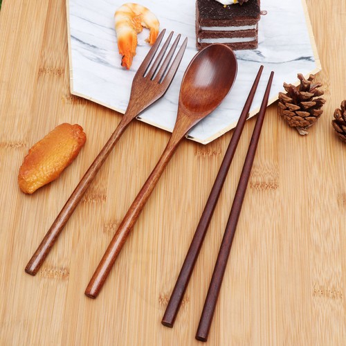 Wooden spoon chopsticks three - spoon,