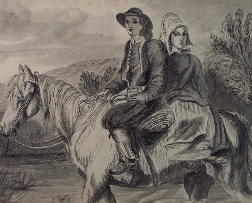 Ink wash drawing two - &, 'two