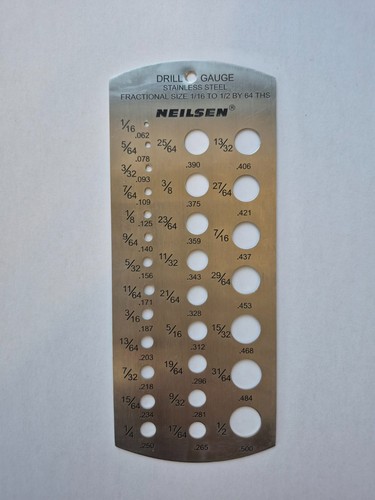 Imperial drill gauge - drill, size