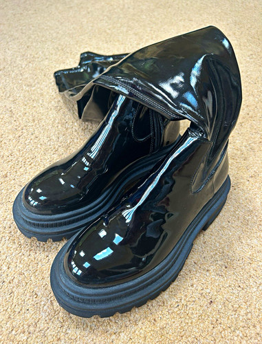 Bershka women black patent - bershka, women’s