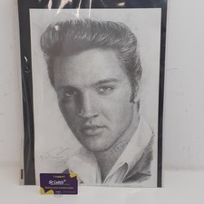 Young Elvis Presley Large Pencil Drawing By Jonathan Wood (42x29.5)