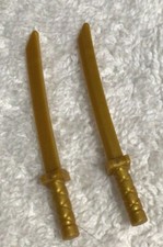 LEGO - Part 21459 - Pack of 2 x LEGO Minifig Swords, Shamshir Square Guard Gold