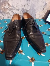 Mens ITALIAN JAB Full Leather Winkle Pickers Croc Effect Front Size 7 Uk