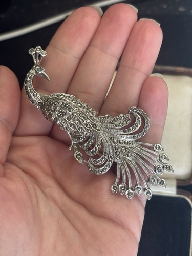 Large vintage marcasite - vintage,